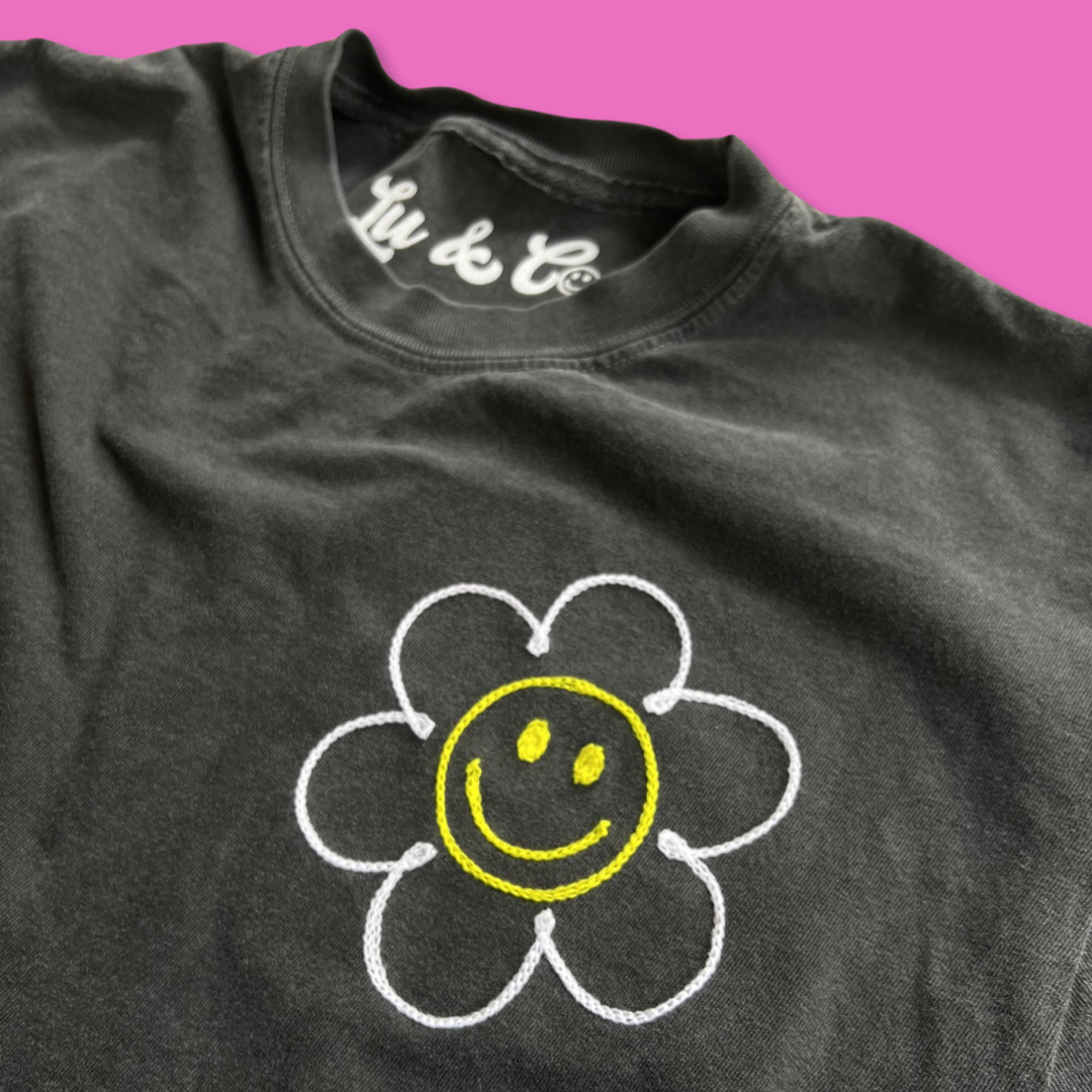 Cropped Vintage Chainstitch Tee