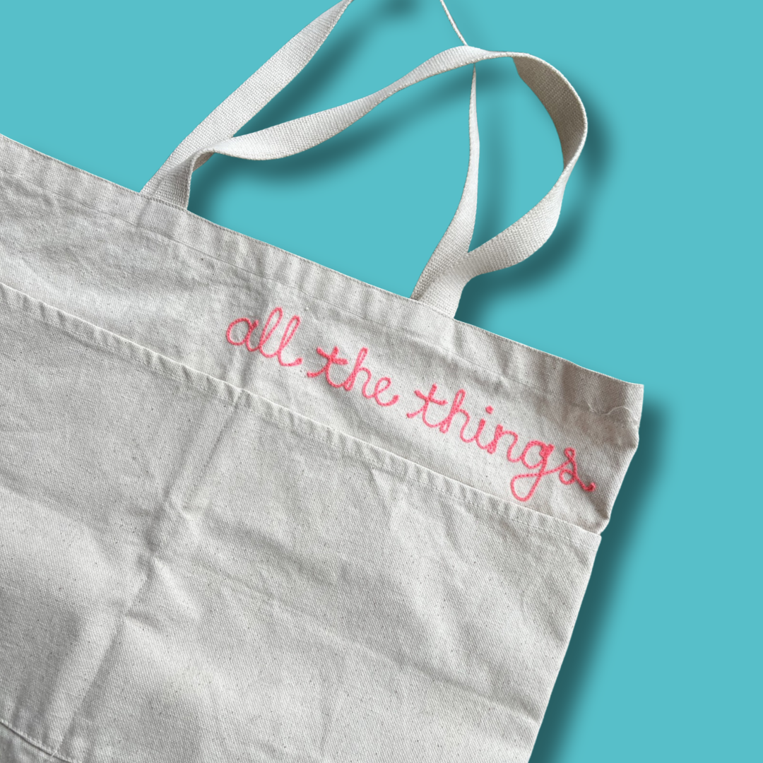 Custom Chainstitch Canvas Tote