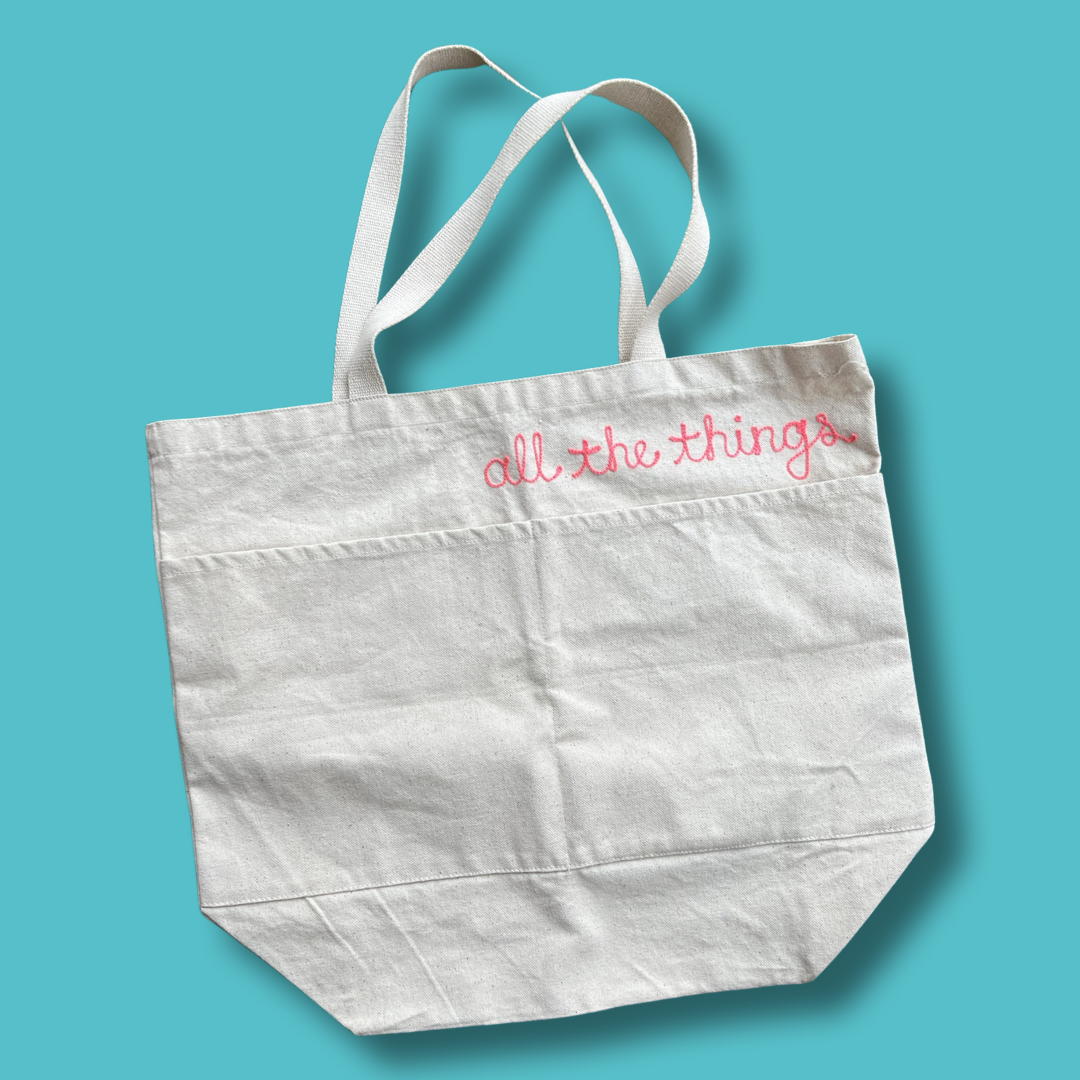 Custom Chainstitch Canvas Tote