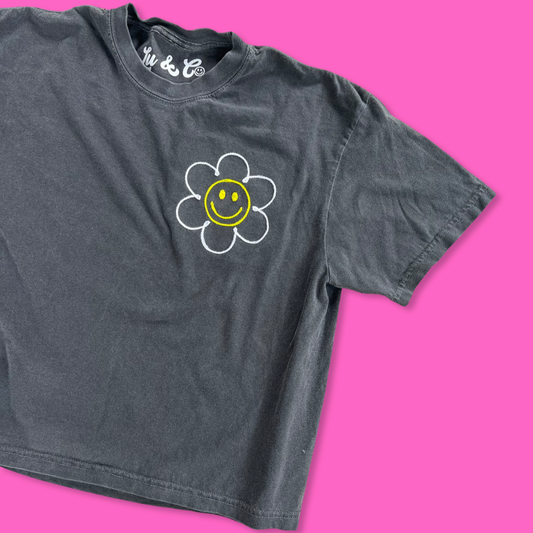 Cropped Vintage Chainstitch Tee