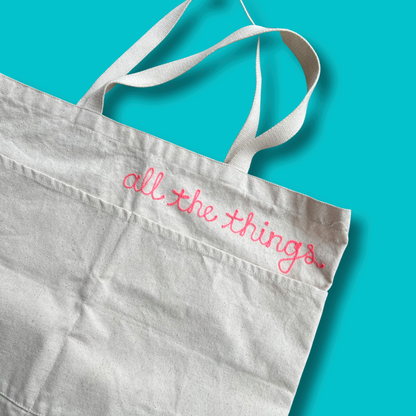 Custom Chainstitch Canvas Tote